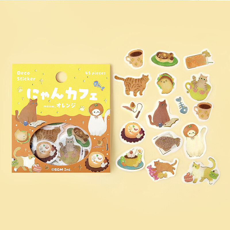 BGM Nyan Cafe Foil-Effect Washi Stickers