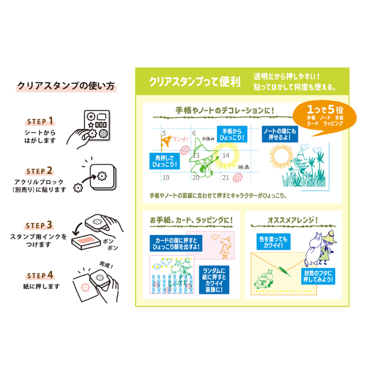 Moomin Clear Stamps Snufkin the Traveler