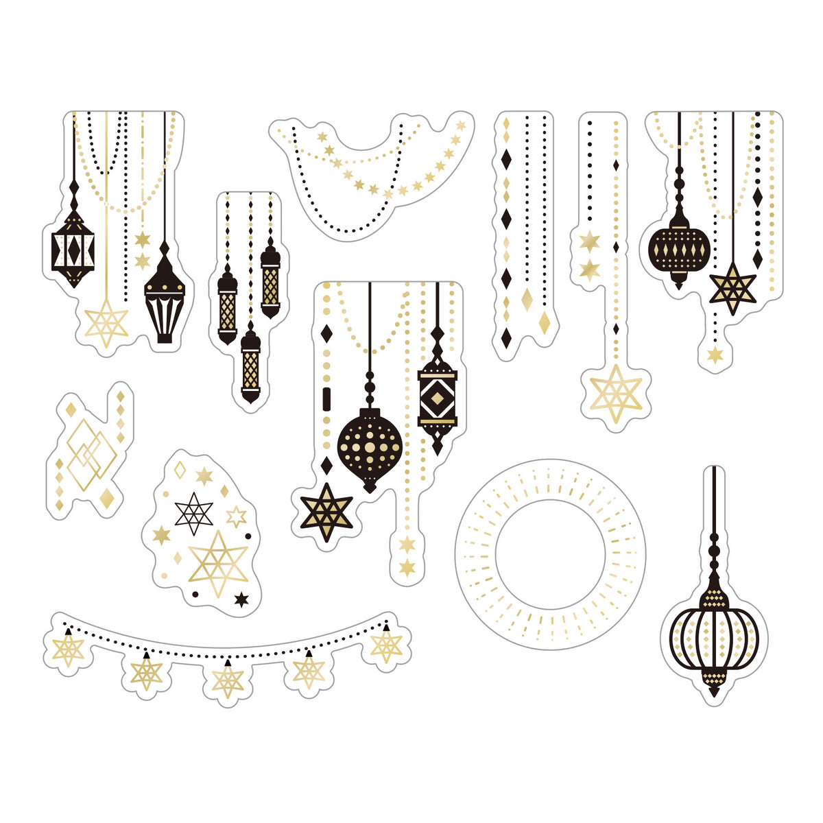 World Craft Glitter Clear Stickers Collection 2