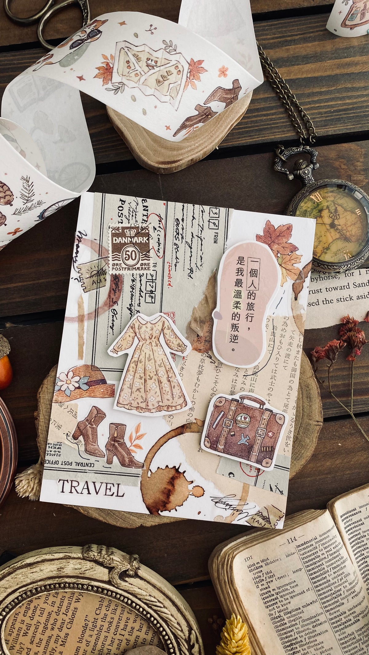 Deer Forest  x KIMU A trip with her cat Washi Tape