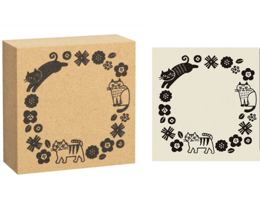 Decole Cat Frames Wooden Stamp Collection