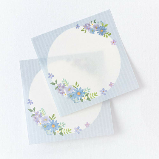 NB Co. Pale Blue Flower Sticky Notes