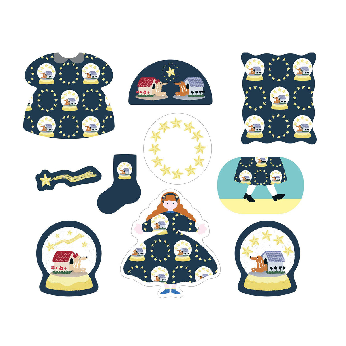 World Craft Charmy Pattern Flake Stickers