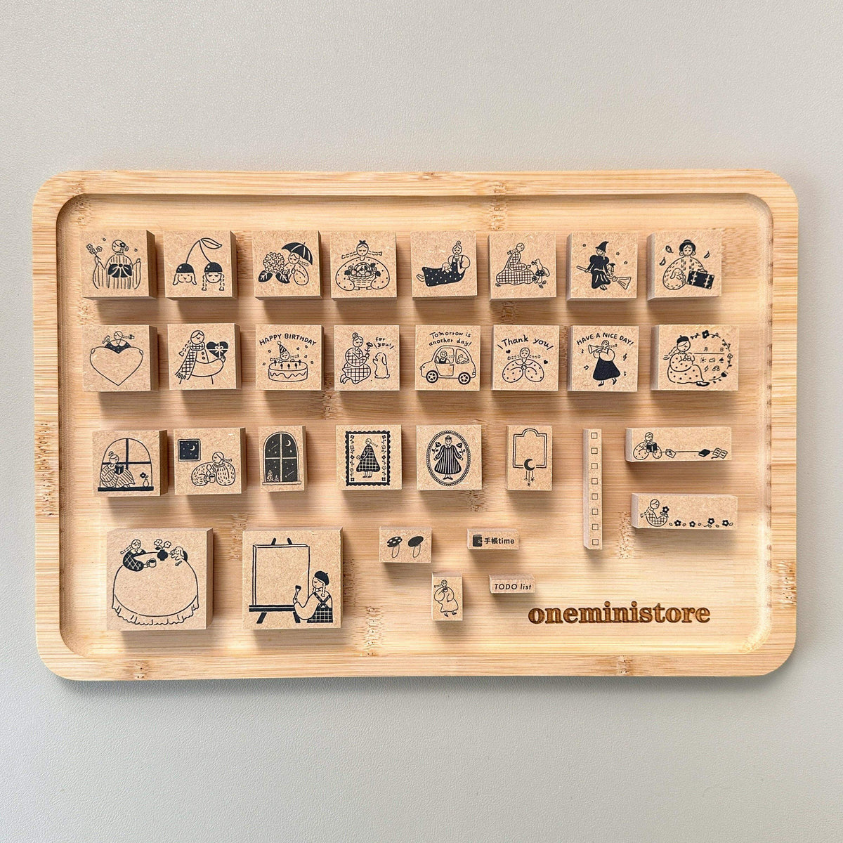 Stamp Marché Wooden Stamp Collection - Brooch