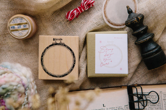 Ours Studio - Circle Embroidery Hoop Rubber Stamp